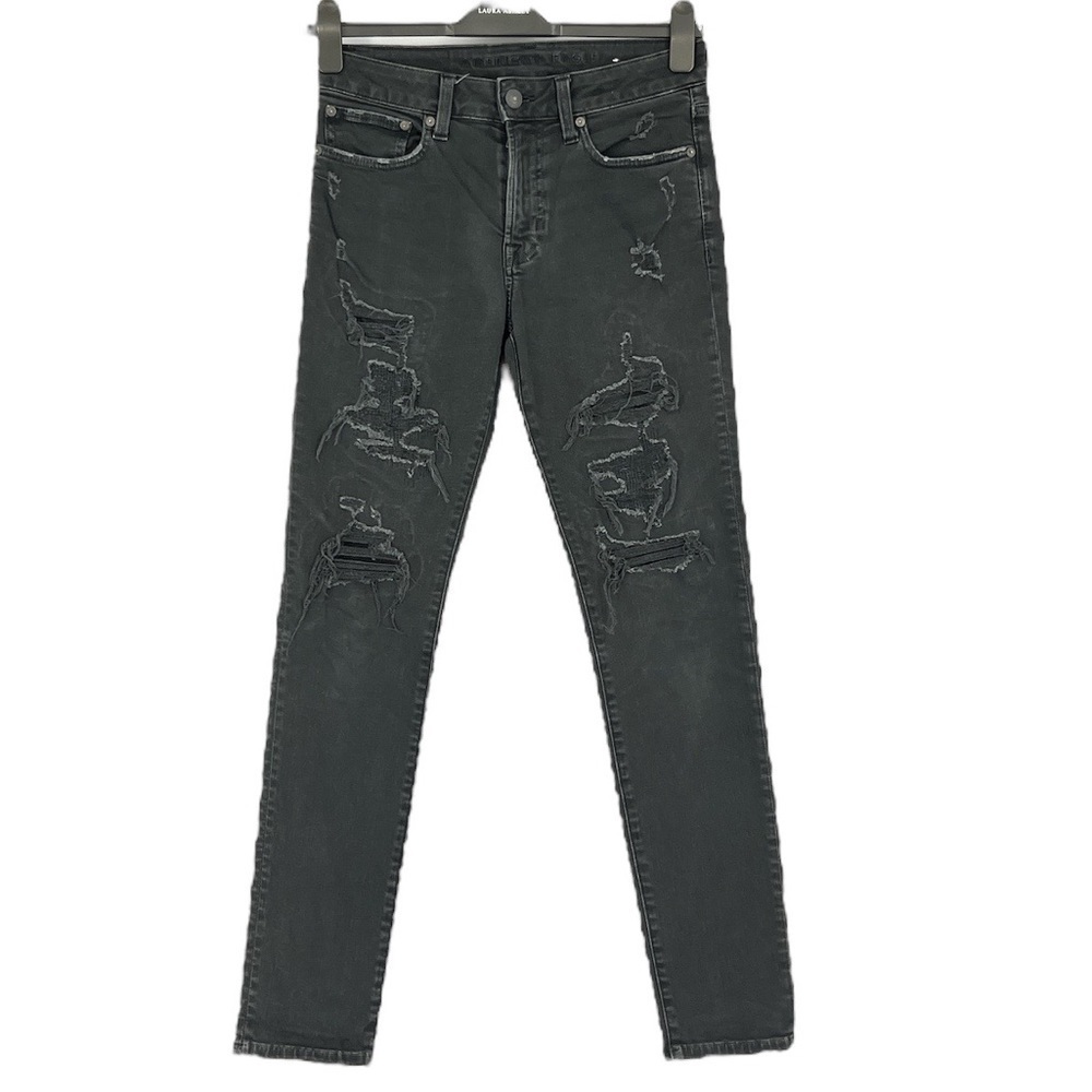 American Eagle distressed next level black jeans New
